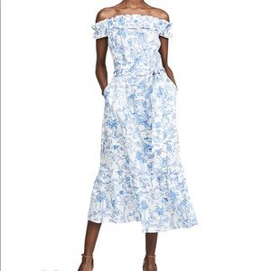 Tory Burch Printed Ruffles Dress size L